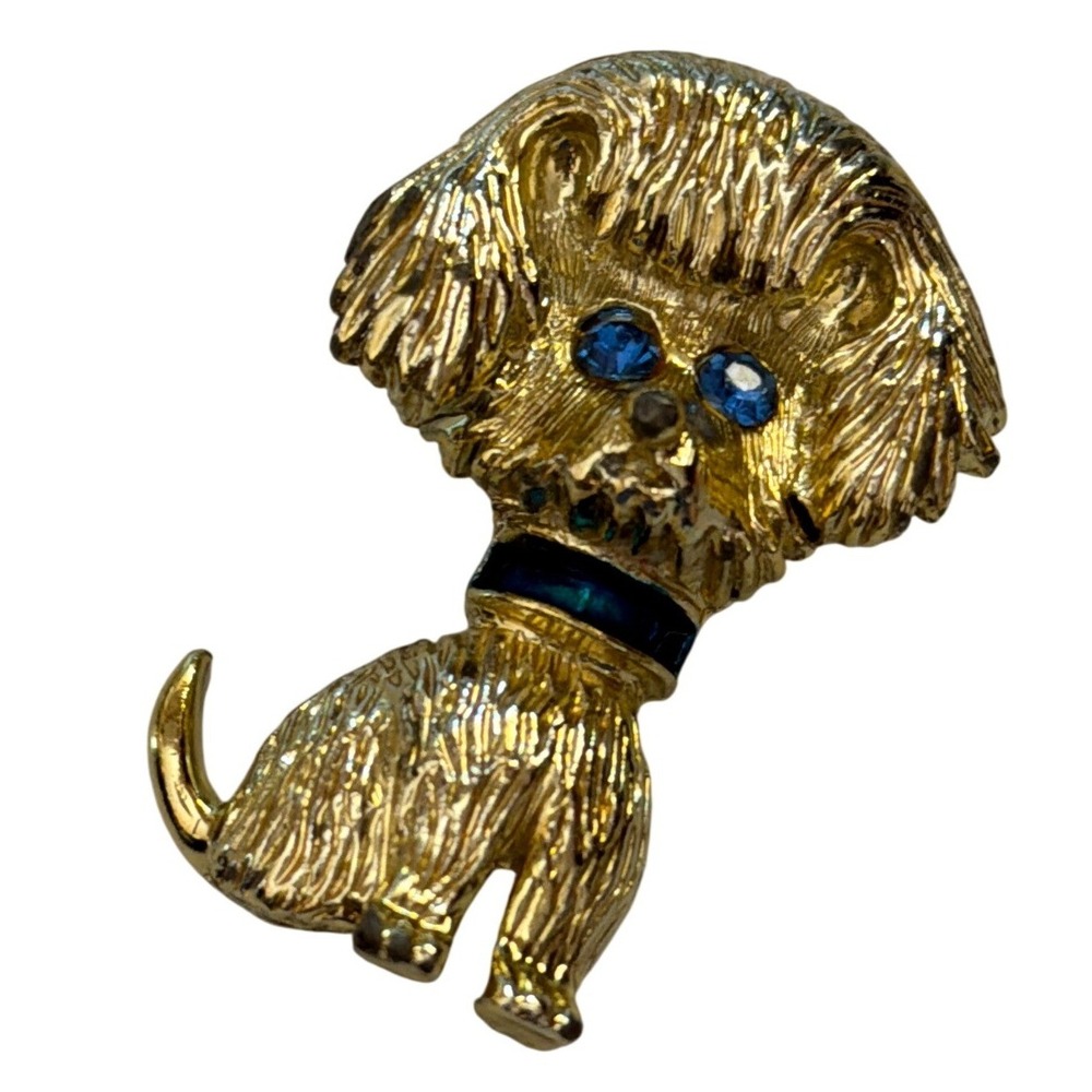 Vintage Gerrys Poodle Brooch Mid Century Kitsch Animal Lover Whimsical Dogs